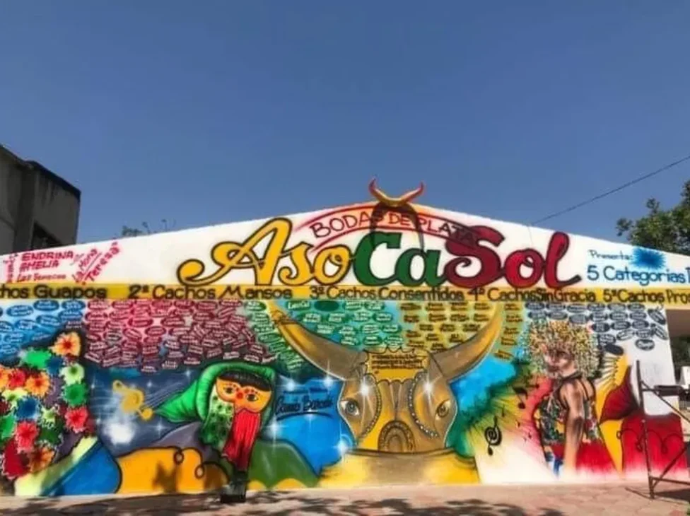 Mural da Associação de Cornos de Soledad (Asocasol) — Foto: Reprodução/Twitter Stic campaz