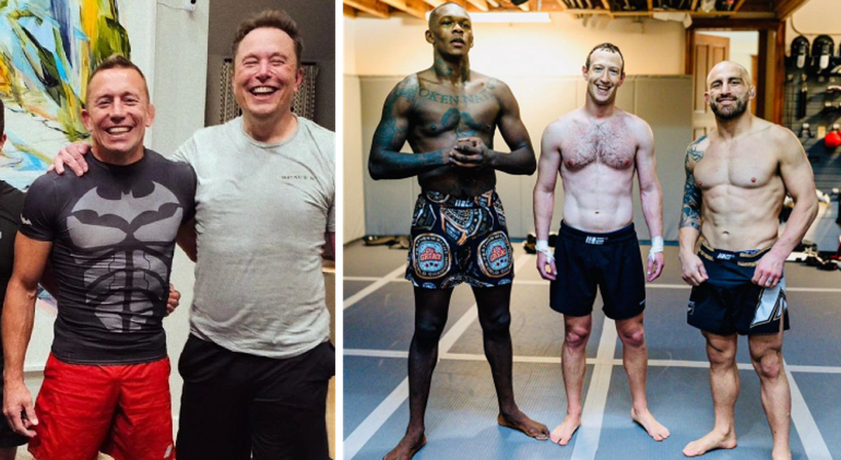 Musk x Zuckerberg: conheça as lendas do MMA e Jiu-jítsu que apoiam preparação dos bilionários