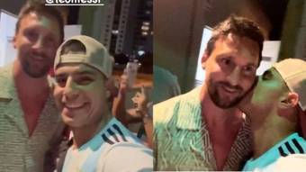 Fã argentino encontra Messi e dá beijo no jogador: ‘Realizei um sonho’; assista ao vídeo – Esportes
