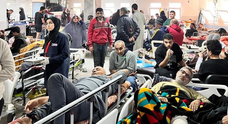 Missão da ONU se depara com “banho de sangue” em hospital no norte de Gaza