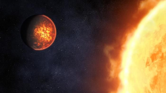 Telescópio Tess encontra exoplaneta rochoso com vulcões e lava derretida
